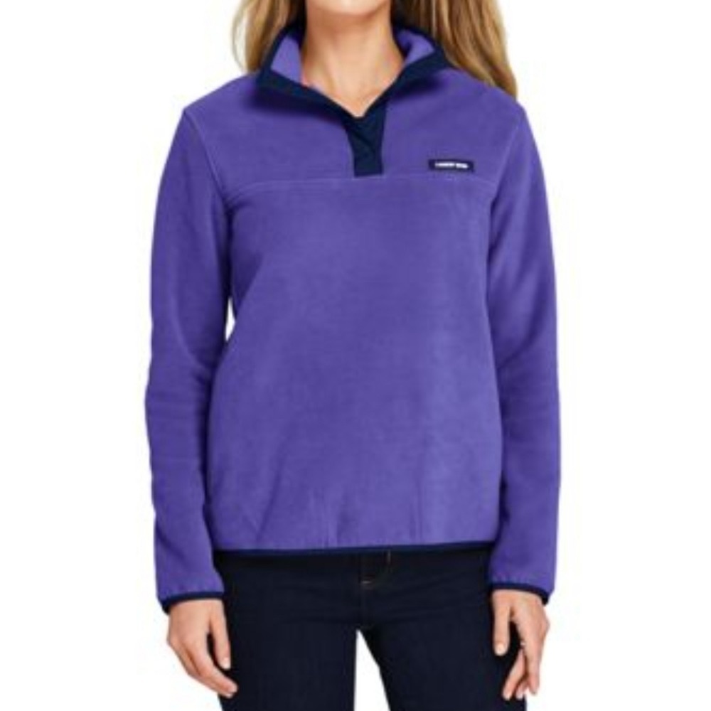 Lands End Womens Heritage Snap Sweatshirt